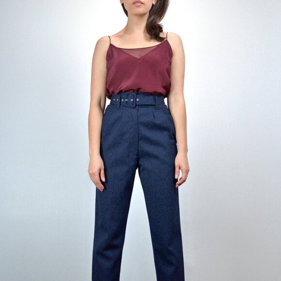 Jay Godfrey Burgundy Silk Camisole, V Neck Tank Top with Sheer Layer, sz 2 - Picture 1 of 8